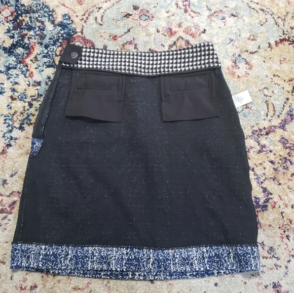 CAbi Reina 21 Club Houndstooth Suit Skirt Sz 0 - Picture 11 of 11